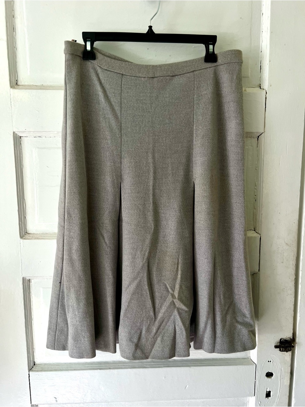 Vintage Bleyle 100% Virgin Wool Womens Gray Flared A-Line Skirt